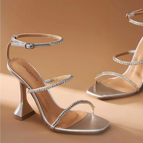 Tony Bianco Metallic Rhinestone Sandal
Heels NEW - Picture 1 of 10
